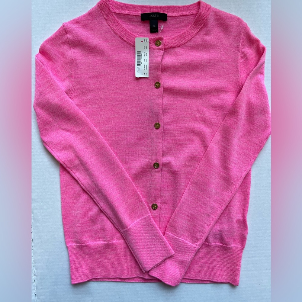 J Crew Gold Button Cardigan NWT SZ XS